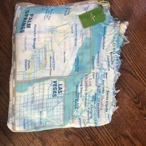 Kate Spade Map Print Scarf (Southern Cali)